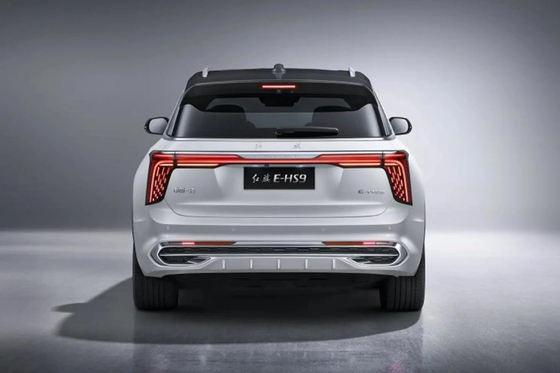 Couleur grise 2023 Hongqi E-HS9 Carrosserie de voiture EU Chargeur DC 690km Drapeau Yue Édition Sept places